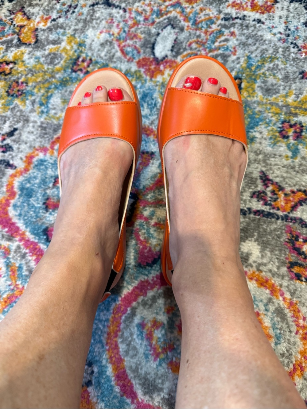 Comfort Slide Sandals for Women — Orange Casual Slip-On